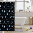 thumbnail image 3 of Manfei Cute Stars Polka Dot Shower Curtain 72Wx78L,Sprinkle Print Bath Curtain,Blue, 3 of 5