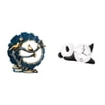 thumbnail image 1 of Reloj De Pared Con Forma De Panda De Resina, Figura Artesanal, Para Decoración Del Hogar, Estantería, Sala De Estar, Escritorio Interior, Práctico, Resistente, Moderno Y Bonito., 1 of 8
