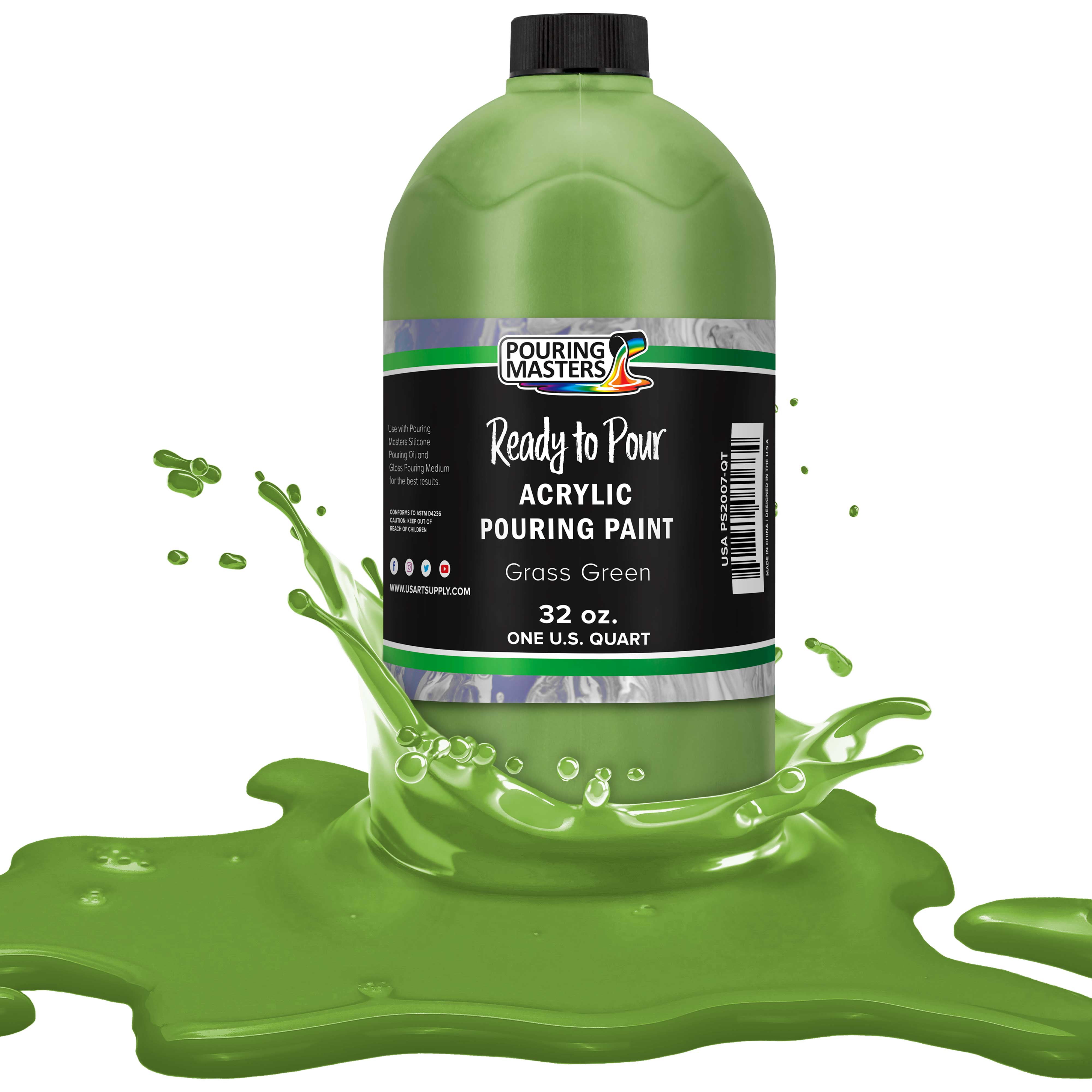 Pouring Masters Grass Green Acrylic Ready to Pour Pouring Paint