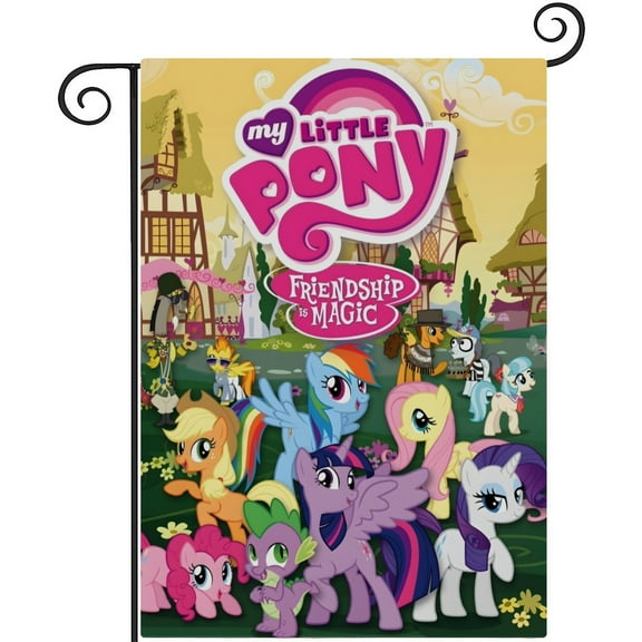 My Little Pony-themed Garden Flag. Perfect gift for fans, friends, and family members, and suitable for outdoor activities, party decorations11''x18''