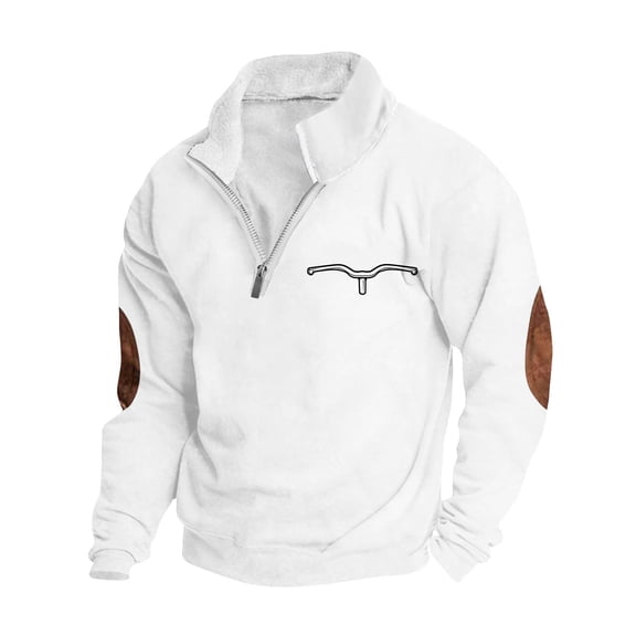 Aursykel Men's Warm Fleece Sweatshirts Long Sleeve Quarter Zip up Mock Neck Pullover Sweatshirt Casual Fashion Tops