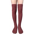 thumbnail image 1 of TheFound Female Knitted Stocking, Solid Color Knee-High Socks Long Tube Socks, 1 of 5