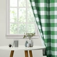 thumbnail image 5 of 2 Pcs Buffalo Plaid Tier Curtain, Gingham Rod Pocket Print Checkered Small Curtain, 5 of 6