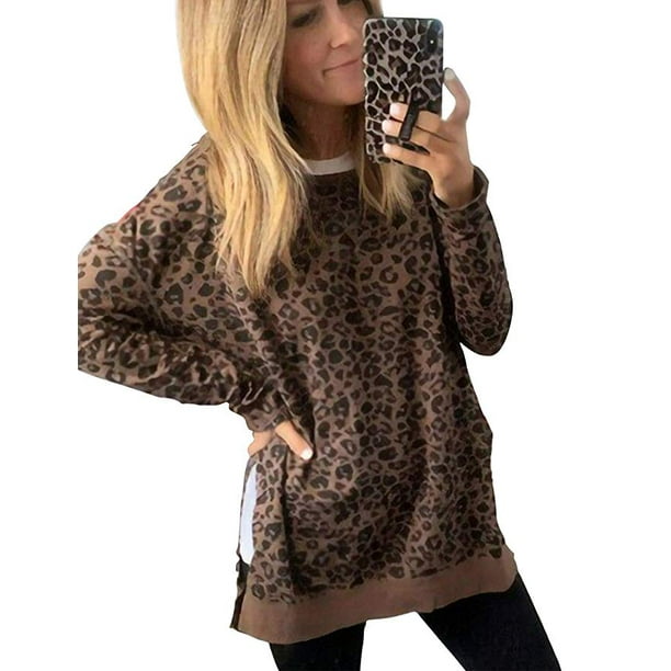 walmart leopard pullover