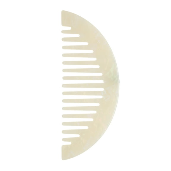 Unique Bargains 1 Pc Convenient Half Round Hair Comb White Acetate Sheet