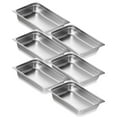 thumbnail image 5 of KFFKFF Set of 6 Hotel Pans, Full Size Anti-Jam Steaming Tray, 0.8mm Durable Stainless Steel Restaurant Buffet Pan, 4-Inch Depth Commercial Serving Pan, Catering Food Storage Tray, 5 of 9