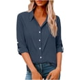 thumbnail image 2 of Neewe Womens Long Sleeve Shirts Casual Summer Fashion Ladie Tops Loose Fit Spring Lightweight Clothes Beach Vacation, 2 of 7