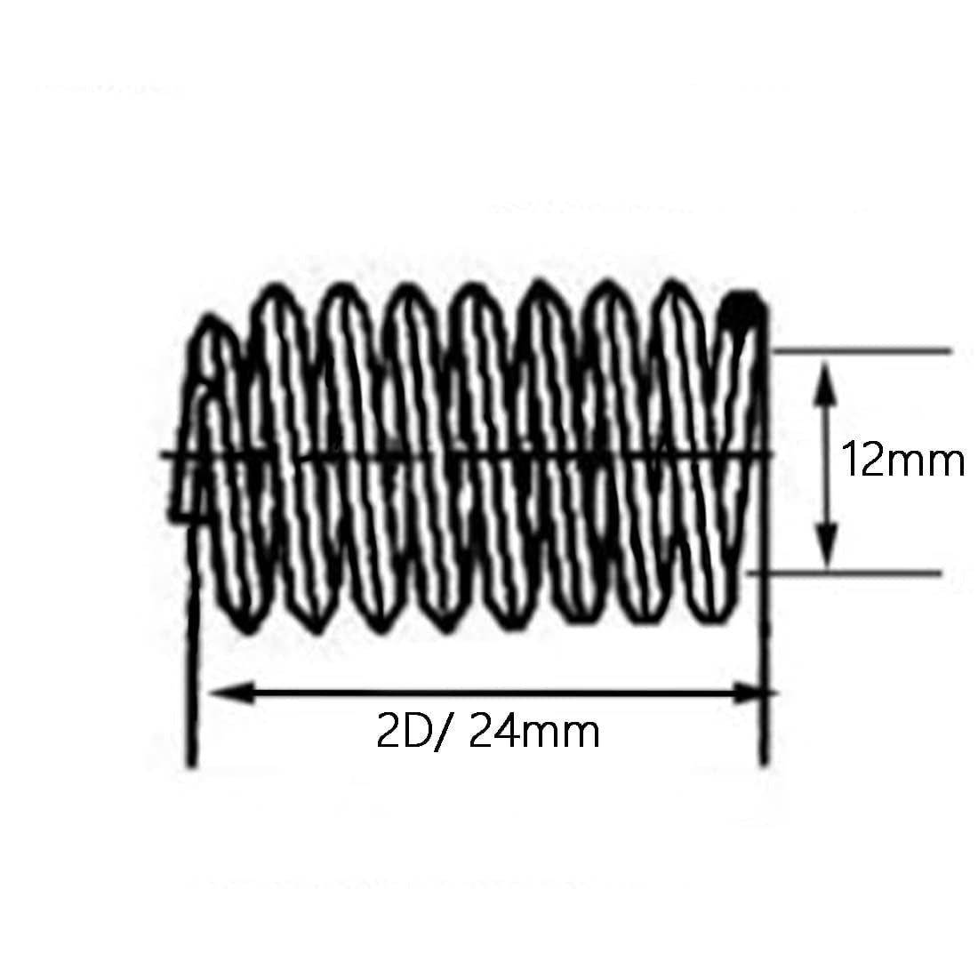 12 1.75 2 spiral coil internal thread inserts, spiral coil screws, 304 stainless steel, metric, 30 pieces