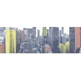 thumbnail image 2 of Pica, Jeff 14x7 White Modern Wood Framed Museum Art Print Titled - Pastel NYC Panorama, 2 of 4