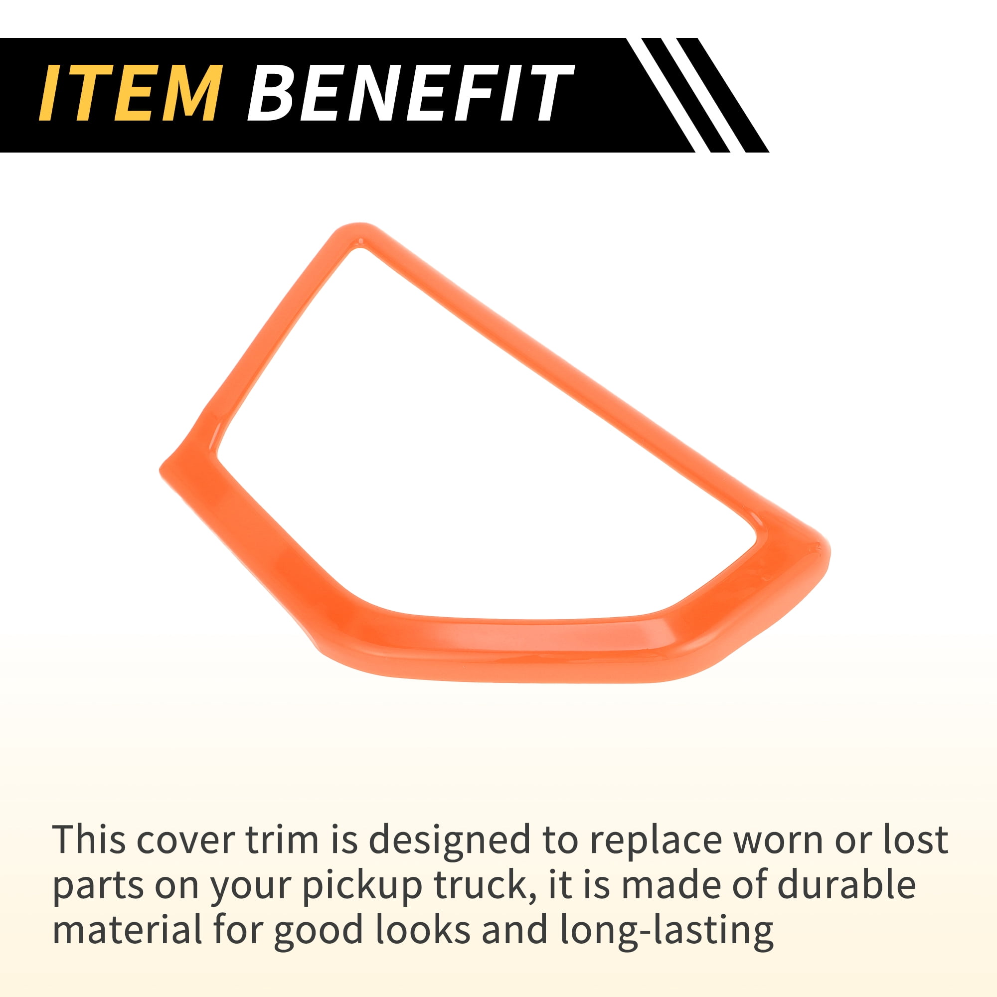 Unique Bargains 1 Pair A Pillar Speaker Cover Trim for Jeep Wrangler JL JLU 18-24 Window A Pillar Front Speaker Cover Stereo Audio Frame Trims ABS Orange