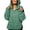 Aqua Green, variant on women's lightweight loose down jacket winter fluffy hooded warm cotton jacket