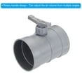 thumbnail image 3 of Amortiguador de volumen manual de conducto HVAC Uxcell de 3.5", control de amortiguador de retroceso de flujo de aire retardante de llama de PP gris oscuro, 3 of 5