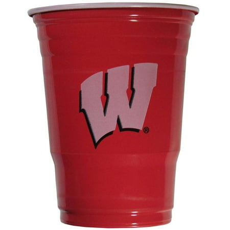 Glass Wisconsin Game Table - Wisconsin Badgers Plastic Game Day Cups