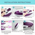 thumbnail image 7 of Funamily Handheld Portable Steam Iron, 3-in-1 Fabric Garment Steamer Brush Removes Wrinkles (Purple), 7 of 7