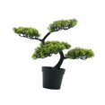 thumbnail image 1 of Bonsái artificial decorativo, planta de interior en maceta de imitación, realista, estable, de plástico. Verde oscuro, 1 of 7
