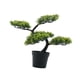 thumbnail image 1 of Bonsái artificial decorativo, planta de interior en maceta de imitación, realista, estable, de plástico. Verde oscuro, 1 of 7
