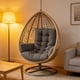 thumbnail image 1 of Cojín para silla columpio estilo bohemio, cojín para asiento de columpio de jardín, cojín para silla huevo, cojín colgante para exterior Gris oscuro, 1 of 8