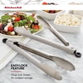 thumbnail image 2 of Kitchenaid 2-piece Stainless Steel Utility and Serving Tong Set, 2 of 7