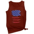 thumbnail image 3 of OAVQHLG3B 4th of July Outfits for Women American Flag T Shirt O-Neck Sleeveless Patriotic Shirts Flag Print Tank Tops Shirts, 3 of 4