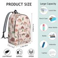 thumbnail image 5 of Mushroom and Character Pink Pattern Backpack for School, Cute School Bag with Adjustable Shoulder Straps and Padded Back, 15.7"x11.8"x5.5", 5 of 5