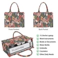 thumbnail image 2 of Large Capacity Tote Bag,Pioneer Flower Floral Print Pattern Handbag Fashion Luxury Tote Bag,15.7"x13"x 5.1" Inches,Laptop Compatible, 2 of 6