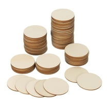 Uxcell 2.4 Inch Unfinished Blank Round Wood Slices for DIY Art Crafts Decor 100 Pack