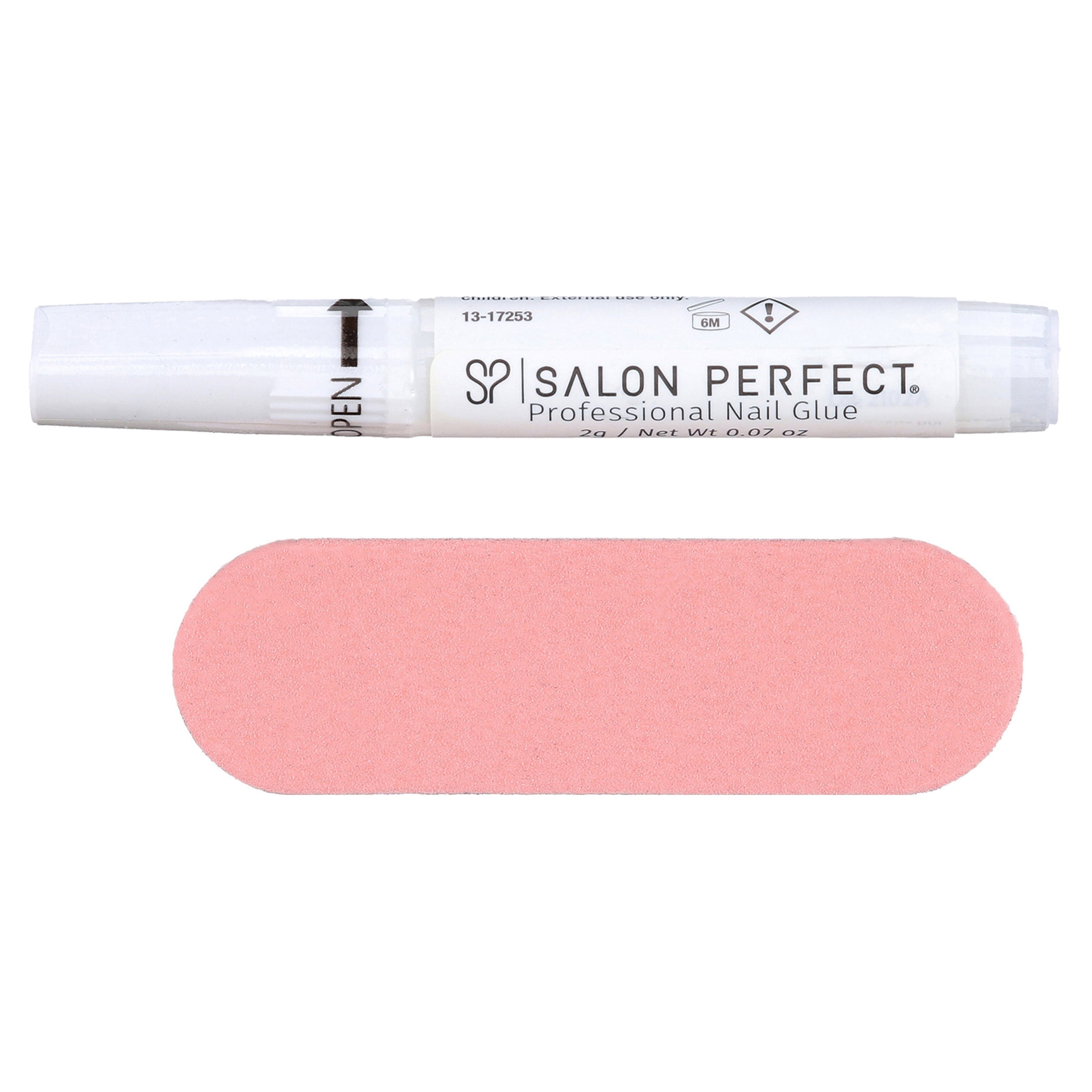 Salon Perfect Artificial Nails, 143 Modern Art Black Swirl, File & Glue Included, 30 Nails