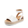thumbnail image 1 of Sandalias de Plataforma con Cuña Blanca para Mujer DREAM PAIRS, 1 of 7