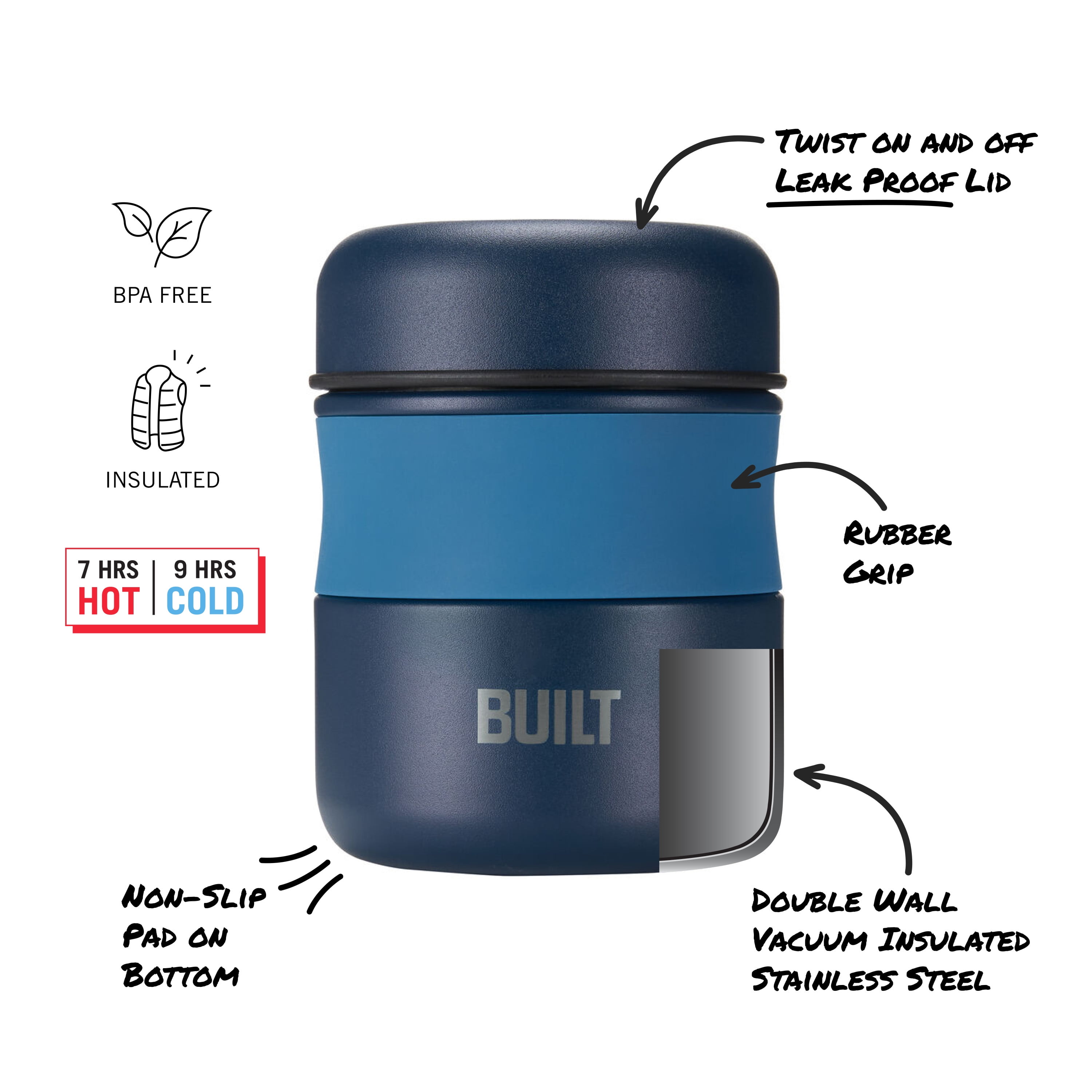 8-Oz Insulated Food Jar in Billberry - Coolers & Hydration