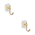 thumbnail image 2 of Transemion Versatile Usage Acrylic Luxury Wall Hook Easy To Clean Easy Installation Adhesive Wall Hooks gold 2Set, 2 of 6