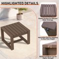 thumbnail image 4 of INTER HUT Wood Square&nbsp;Side Table, Patio End Tables, Outdoor Cedar Wood Coffee Table for Patio, Backyard, Pool, Indoor or Outdoor, 4 of 7