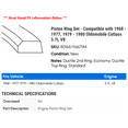 thumbnail image 2 of Piston Ring Set - Compatible with 1968 - 1977, 1979 - 1980 Oldsmobile Cutlass 5.7L V8 1969 1970 1971 1972 1973 1974 1975 1976, 2 of 2