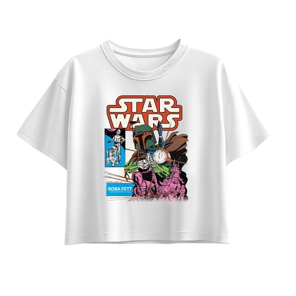 Star Wars - Boba Fett Comic Cover - Youth Girls Boxy T-Shirt
