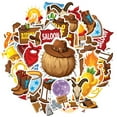 thumbnail image 2 of 35pcs-50pcs Western Stickers Stationery Cowboy Stickers Adventure Kids Stickers for Laptops Suitcases, 2 of 9