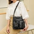 thumbnail image 4 of Bolso para mujer Bolso de hombro Monedero Correa de hombro ajustable Bolso Multi bolsillos Negro B Yuyangstore Bolso de mujer, 4 of 7
