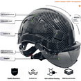 thumbnail image 3 of Hard Hats For Men,Hard Hat With Visor,Shard Hat Ear Protection,Helmet Ear Protection,Lift Hard Hat,White Hard Hat,Contains Helmet Lining,Cut-Resistant Gloves,Suitable for Forestry And Arborist Work, 3 of 6