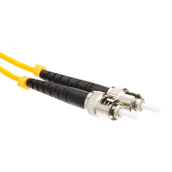 Fiber Optic Cable, 10 Meter (33 feet) ST to ST Straight Tip/Bayonet Connector Duplex 9/125 Single-Mode Fiber Optic ST/ST Optical Connection Cable, CableWholesale