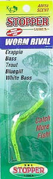 K&E WR1PK-14G 2 1/2" Hand tied scented worm with a hook in the