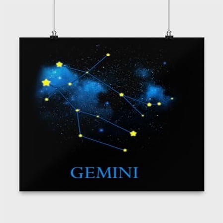 Gemini Zodiac Wall Art - Astrology Lovers - 13x13 Poster Print - Horoscope Decor