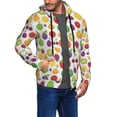 thumbnail image 3 of Zip Up Hoodies for Men - Cute colorful fruits Long Sleeve Comfrt Men'S Fashion Hoodies & Sweatshirts, Jackets for Men Hoodies Pullover Clothing Clothes with Pouch, 3 of 5