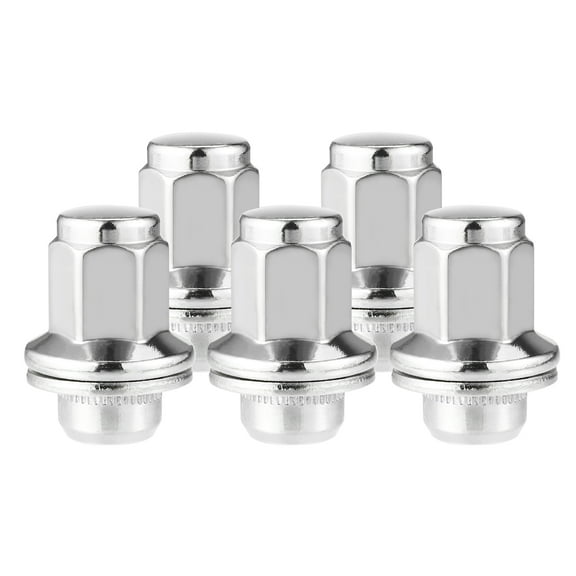 5 Pcs Wheel Lug Nuts Compatible for Toyota Tundra Sequoia 2008-2021 Chorme Plated M14x1.5 Tire Lugnuts