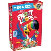 Kellogg's Froot Loops Original Breakfast Cereal, Mega Size, 24.7 oz Box