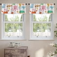 thumbnail image 2 of LALILO Kitchen Curtain Valance Colorful Various Sea Cartoon Rod Pocket Window Curtain 52"x 18" Set of 2, 2 of 5