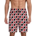 thumbnail image 1 of Fotbe Playing Cards Pantalones Cortos de Pijama para Hombre, Ropa de Dormir, Pantalones de Pijama Cortos para Hombre-4X-Large, 1 of 6
