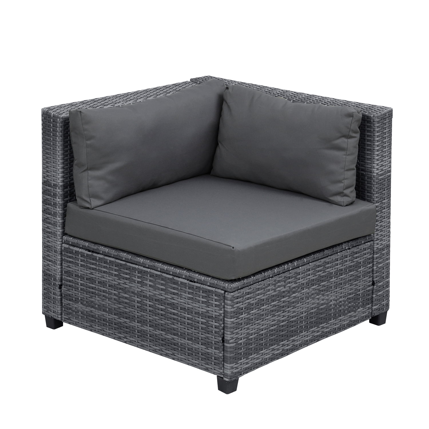 Kadyn 8 Piece Rattan Sectional Seating Group, Patio Furniture Sofa Sets with Cushions, Outdoor Wicker Sectional Couch Set for Garden, Gray Kadyn 8 Piece Rattan Sectional Seating Group, Patio Furniture Sofa Sets with Cushions, Outdoor Wicker Sectional Couch Set for Garden, Gray