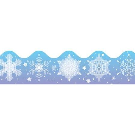 Snowflake Border - Frank Schaffer Publications/Carson Dellosa Publications Snowflakes Scalloped Classroom Border