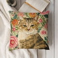 thumbnail image 3 of SHANXI Throw Pillow Covers Orange Tabby Cat Spring Cushion Pillow Case Home Decor Pillowcase 20x20in, 3 of 5