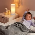 thumbnail image 6 of Mixfeer Touching Control Table Light Bedside 3 Way Dimmable Desk Lamp Modern Nightstand Lamp with Round Fabric Lampshade, 6 of 7
