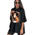 thumbnail image 3 of Plus Size Shirt for Women Black Tops for Women Short Sleeves Shirt for Women Fox T Shirt Crewneck Shirt for Women XS, 3 of 5