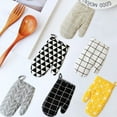 thumbnail image 5 of MAYNOS Glove Microwave BBQ Oven Cotton Baking Pot Mitts Cooking Heat Resistant Kitchen,100% Quilted Cotton with Thick Terry Cloth Lining, Set of 2 Mittens 6 Colors, 5 of 7